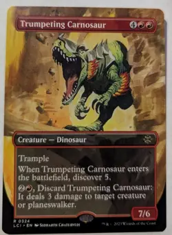 Trumpeting Carnosaur (Borderless) The Lost Caverns of Ixalan - MTG - Image 1