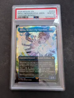 2025 MTG FINAL FANTASY COMMANDER CHOCOBO RIKKU RESOURCEFUL GUARDIAN PSA 10 - Image 3