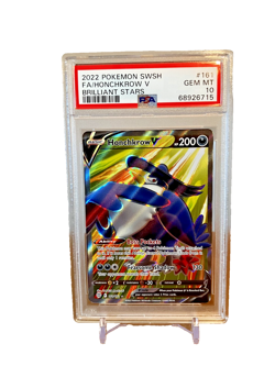PSA 10 Honchkrow V 161/172 Full Art Brilliant Stars Pokemon GEM MINT LOW POP! - Image 1