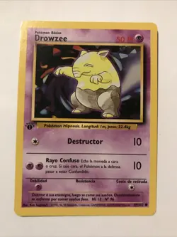 Pokemon TCG Drowzee Base Set 49/102 1st Edition Spanish Regular Card - Image 1