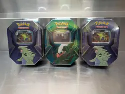 Pokemon Triple Whammy Tins Darkrai. 2x Tyranitar - Set of 3 - Factory Sealed - Image 1