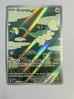 Pokemon Drampa Illustration Rare Temporal Forces 184/162 - Image 1