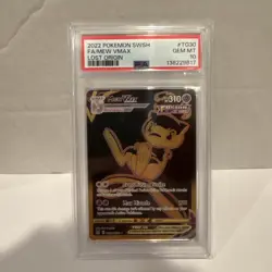 2022 POKEMON SWORD & SHIELD LOST ORIGIN #TG30 FULL ART/MEW VMAX PSA 10 - Image 1