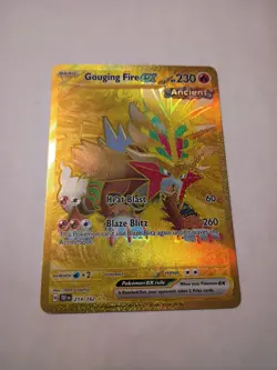 Gouging Fire ex 214/162 Temporal Forces Gold Holo NM Pokemon Card English - Image 1