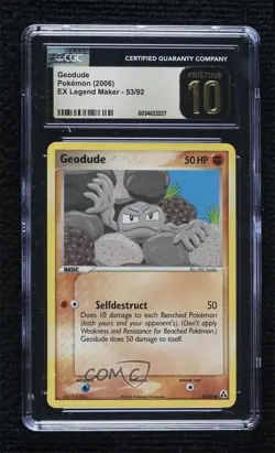 Geodude Pokemon EX Legend Maker CGC 10 Pristine 2006 - Image 1