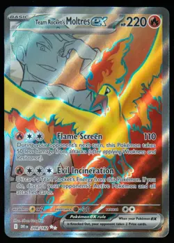 Pokemon Team Rocket's Moltres ex 208 Ultra Rare Destined Rivals - Image 1