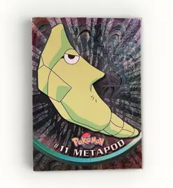 [LP] Topps 1999 Metapod #11 Pokemon TV Animation Edition Series 1 Foil (Black) - Image 1