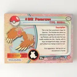 [LP] Topps 1999 Fearow #22 Pokemon TV Animation Edition Series 1 (Black Label) - Image 2