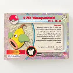 [LP] Topps 1999 Weepinbell #70 Pokemon TV Animation Edition Series Foil (Black) - Image 2