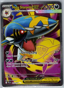 Mega Sharpedo ex 113/094 ME02: Phantasmal Flames - Pokemon Card - NM - Image 1