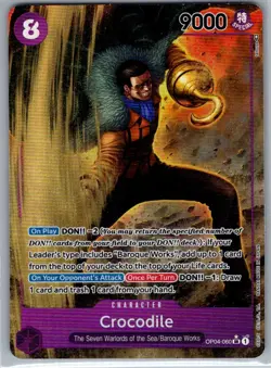 Crocodile (Alt Art) OP04-060 English Kingdoms of Intrigue - One Piece Card - NM - Image 1