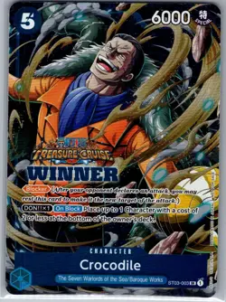 Crocodile (Winner Pack Vol. 5) ST03-003 English One Piece Promotion Cards - NM - Image 1