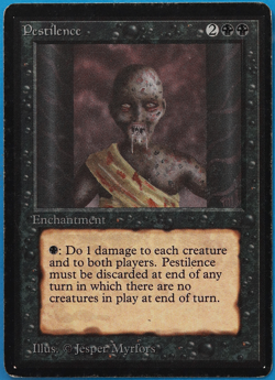 Pestilence Beta PLD Black Common MAGIC THE GATHERING CARD (ID# 497410) ABUGames - Image 1