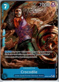 Crocodile (Alt Art) OP09-046 English Emperors in New World - One Piece Card - NM - Image 1