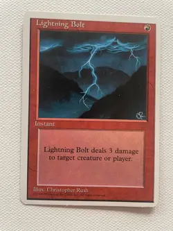 Magic the Gathering MTG - Lightning Bolt - 4th Edition - Common - Image 1