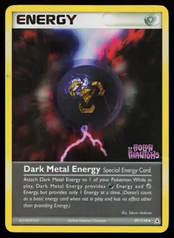 Dark Metal Energy 97/110 Holon Phantoms Reverse Holo Stamped Pokemon Card - Image 1