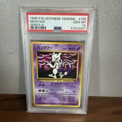 Pokemon Mewtwo Vending Series 3 Japanese #150 1998 PSA 10 Gem Mint - Image 1