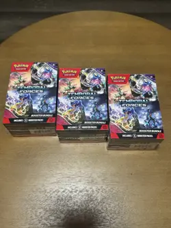 Pokemon TCG Scarlet & Violet 3x Temporal Forces Booster Bundle LOT OF 3 - Image 1