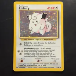 Pokemon Vintage Holo Clefairy 005/102 Base Set Wizards Of The Coast 1999 - Image 1