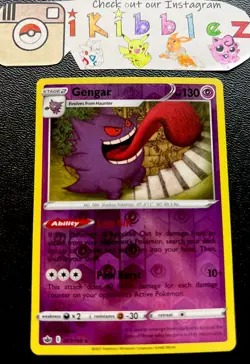 Gengar 057/198 NM Reverse Holo Rare Awesome Lickitung Ghost Art Pokemon Card! - Image 1