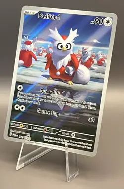 152/132 Delibird - ME01 Mega Evolution - Illustration Rare NM Pokemon - Image 1