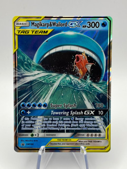 Pokemon Magikarp and Wailord Tag Team GX Promo Card Sun and Moon LP - Image 1