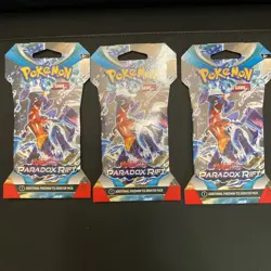 Pokemon TCG Paradox Rift Sleeved Booster Pack Lot Of 3 - Image 1