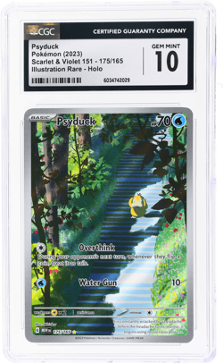 2023 Pokemon Scarlet and Violet 151 Psyduck Illustration Rare Holo #175 CGC 10 - Image 1