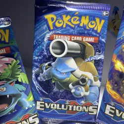 Pokemon TCG XY Evolutions Booster Packs 2016 All 4 Arts 5th-9th Packs Right Side - Image 3