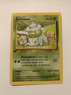 Bulbasaur 44/102 - Pokemon TCG - 1st Edition Base Set Spanish - Image 1