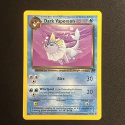 Dark Vaporeon 45/82 | Team Rocket | Pokemon TCG 2000 Vintage | Light Play LP - Image 1