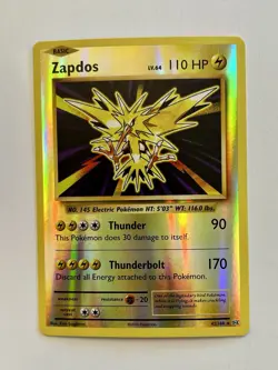 Pokemon TCG Zapdos Reverse Holo Rare Card 42/108 XY Evolutions NM - Image 1