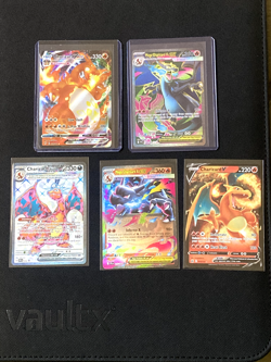 5 Card Charizard Pokemon lot, Please read description for details and condition - Image 1