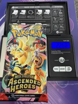 VERY HEAVY! 22.68g Pokemon TCG Ascended Heroes Booster Pack (SEALED) GOD PACKU! - Image 1