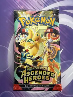 VERY HEAVY! 22.68g Pokemon TCG Ascended Heroes Booster Pack (SEALED) GOD PACKU! - Image 3