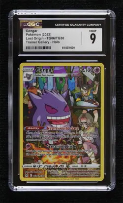 Full Art - Gengar Pokemon Sword & Shield Lost Origin Trainer Gallery CGC 9 Mint - Image 1