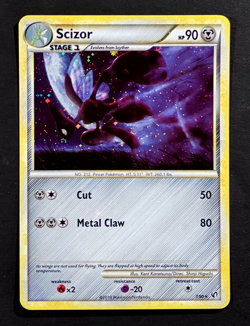 2010 Pokemon SCIZOR Undaunted COSMOS HOLO Bleed HeartGold & SoulSilver Card 7/90 - Image 1