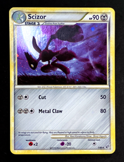 2010 Pokemon SCIZOR Undaunted COSMOS HOLO Bleed HeartGold & SoulSilver Card 7/90 - Image 4