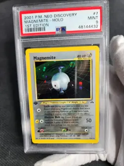 2001 Pokemon Neo Discovery Magnemite Holo 1st Edition #7 PSA 9 Pokemon Card - Image 1