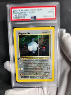 2001 Pokemon Neo Discovery Magnemite Holo 1st Edition #7 PSA 9 Pokemon Card - Image 3