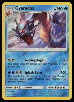 Gyarados 33/147 Reverse Holofoil Pokemon TCG SM - Burning Shadows LP - Image 1