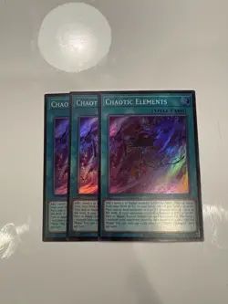YuGiOh Chaotic Elements OP30-EN011 Super Rare X3 Pack Fresh - Image 1