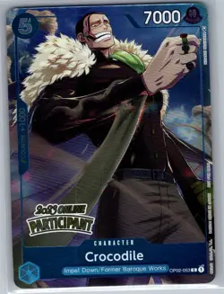 Crocodile Online Regional 2023 Participant OP02-053 English - One Piece - NM - Image 1