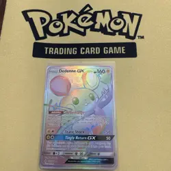 Pokemon Dedenne GX Holo Secret Rare Card Unbroken Bonds 219/214 Rainbow - Image 1