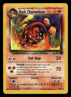 Dark Charmeleon 32/82 W Stamp Kraft Promo Team Rocket Set Pokemon Card - Image 1