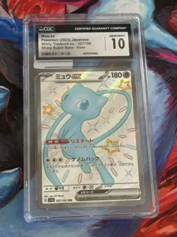 CGC 10 Japanese Mew ex 327/190 SSR Shiny Treasure ex sv4a Gem Mint Pokemon Card - Image 1
