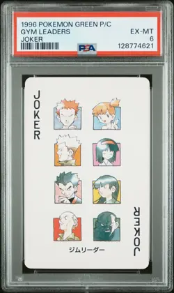 Pokemon Green Gym Leaders Joker Misty Brock Playing Poker Card 1996 PSA 6 EX-MT - Image 1