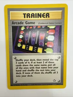 Arcade Game 83/111 Neo Genesis Regular Rare Vintage Pokemon Card - Image 3
