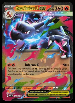 Mega Charizard X ex 013/094 Holo Phantasmal Flames Pokemon Card - Image 1