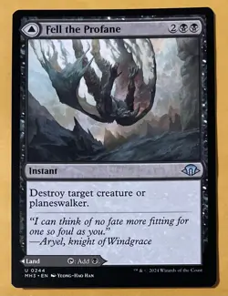 MTG—Fell the Profane/Fell Mire Non Foil #244 - Modern Horizons 3 “PACK FRESH” - Image 1